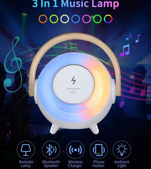 Bluetooth lampe + høyttaler